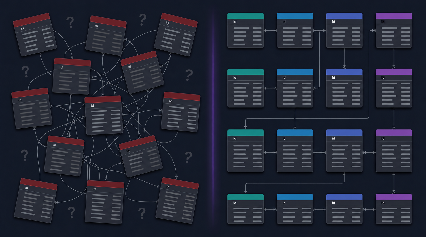 Messy undocumented database schema